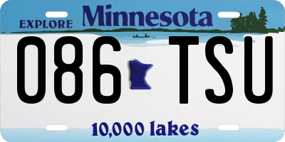 MN license plate 086TSU