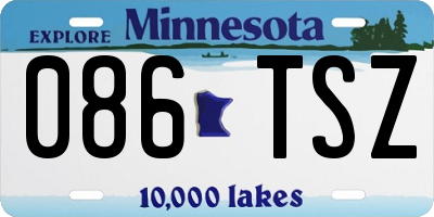 MN license plate 086TSZ