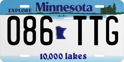 MN license plate 086TTG