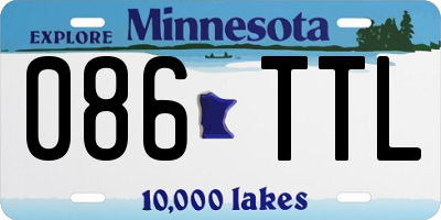 MN license plate 086TTL