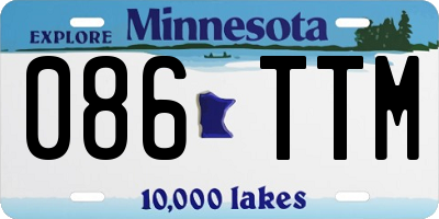 MN license plate 086TTM