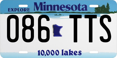 MN license plate 086TTS