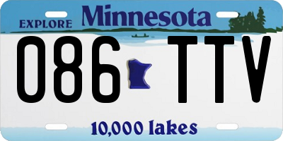 MN license plate 086TTV