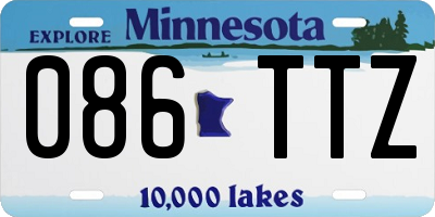 MN license plate 086TTZ
