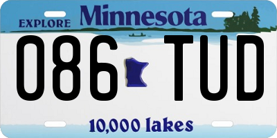 MN license plate 086TUD
