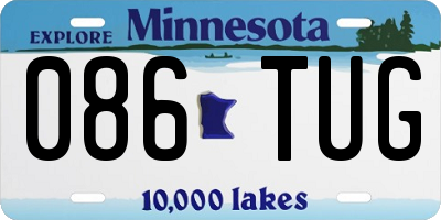 MN license plate 086TUG