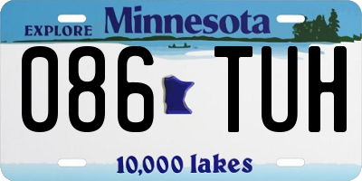 MN license plate 086TUH