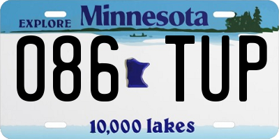 MN license plate 086TUP