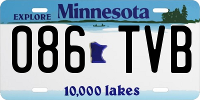 MN license plate 086TVB