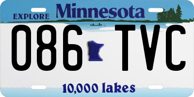 MN license plate 086TVC