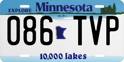 MN license plate 086TVP