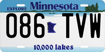 MN license plate 086TVW
