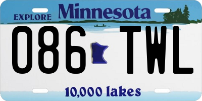 MN license plate 086TWL