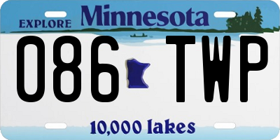 MN license plate 086TWP
