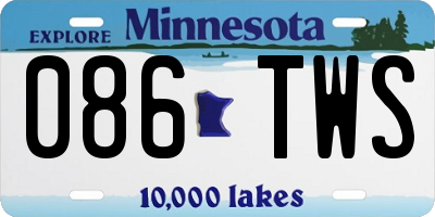MN license plate 086TWS