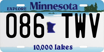 MN license plate 086TWV