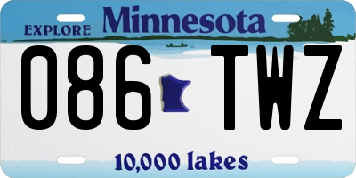 MN license plate 086TWZ
