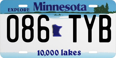MN license plate 086TYB