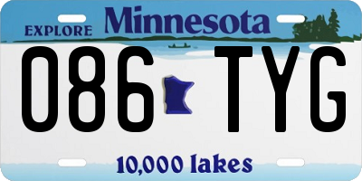 MN license plate 086TYG