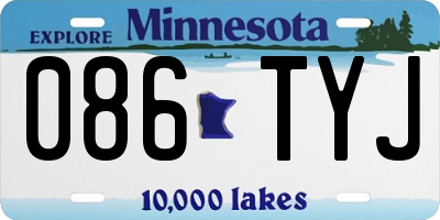 MN license plate 086TYJ