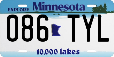 MN license plate 086TYL