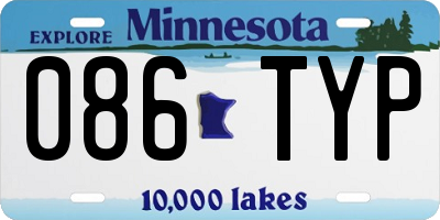 MN license plate 086TYP