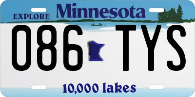 MN license plate 086TYS