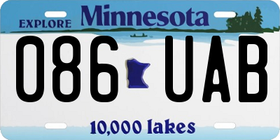 MN license plate 086UAB