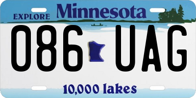 MN license plate 086UAG