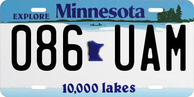 MN license plate 086UAM