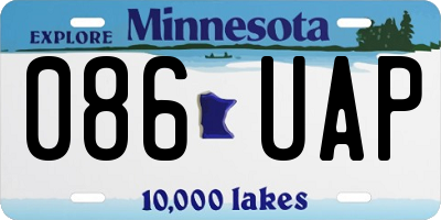 MN license plate 086UAP