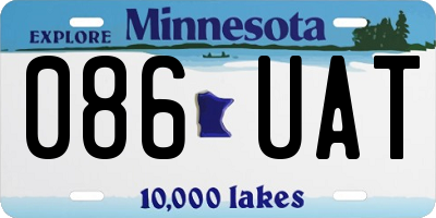 MN license plate 086UAT