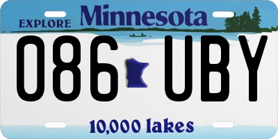 MN license plate 086UBY