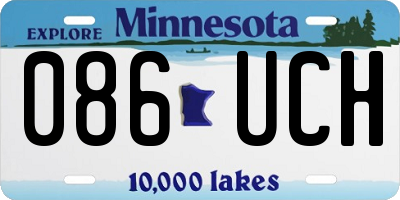 MN license plate 086UCH