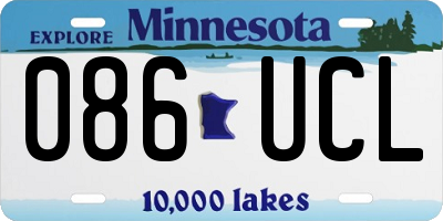 MN license plate 086UCL