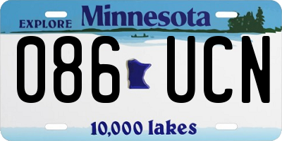 MN license plate 086UCN