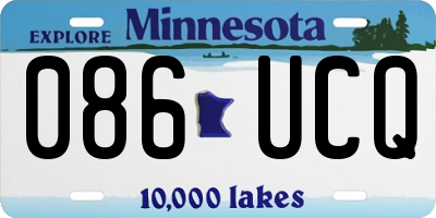 MN license plate 086UCQ