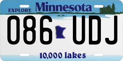 MN license plate 086UDJ