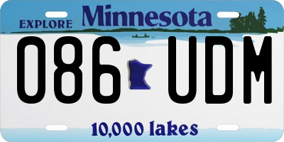 MN license plate 086UDM