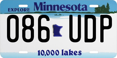 MN license plate 086UDP