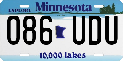 MN license plate 086UDU