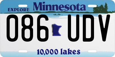 MN license plate 086UDV