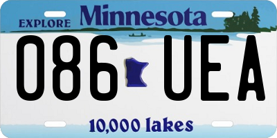 MN license plate 086UEA