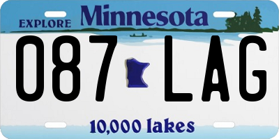 MN license plate 087LAG