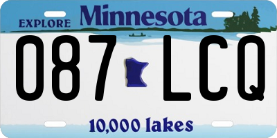 MN license plate 087LCQ