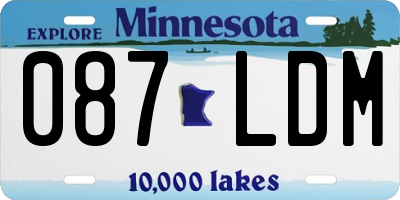 MN license plate 087LDM