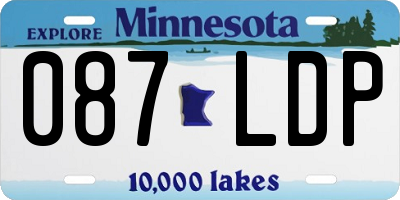 MN license plate 087LDP