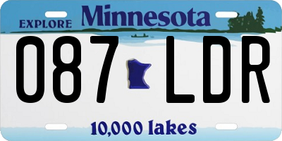 MN license plate 087LDR