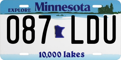 MN license plate 087LDU