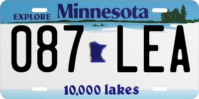 MN license plate 087LEA
